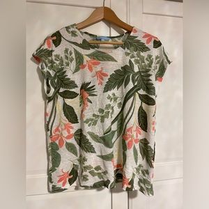 Linen-blend top size L